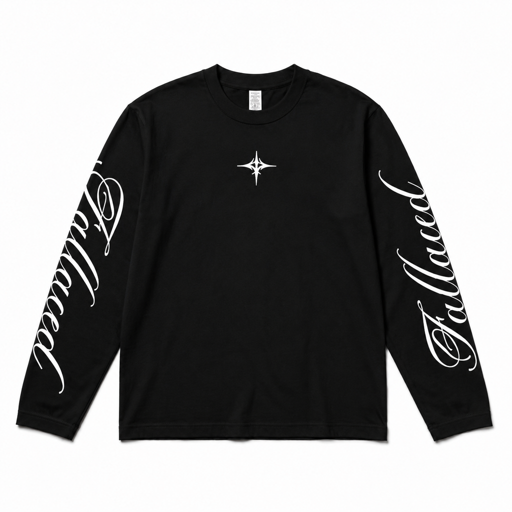 SCRIPT LONGSLEEVE - BLACK