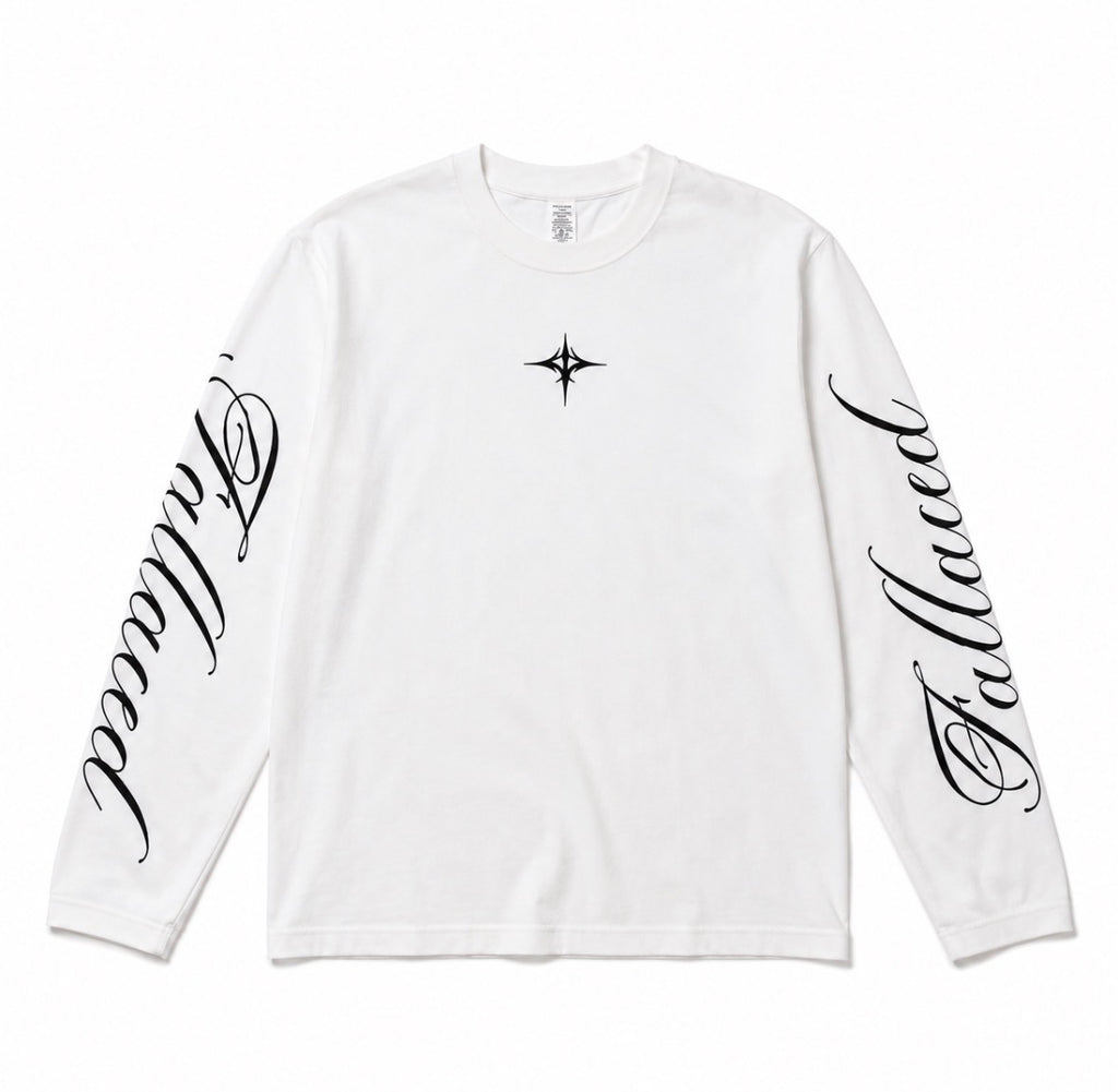 SCRIPT LONGSLEEVE - WHITE